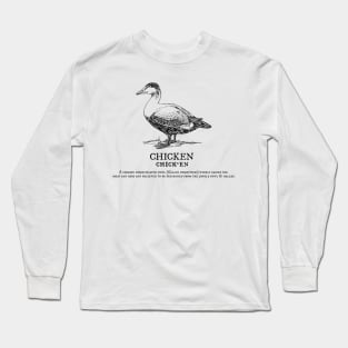 Chicken duck dictionary Long Sleeve T-Shirt